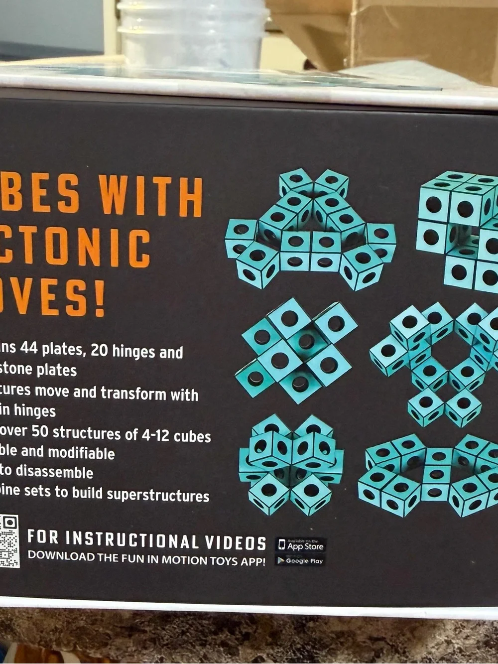 Kinetic Building Set - Teal Modular Cubes